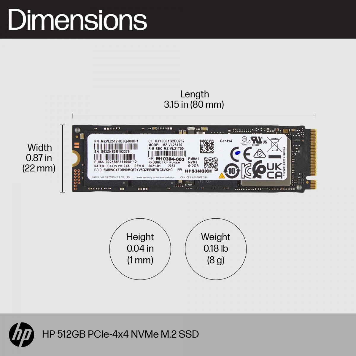 P 512GB PCIe NVMe M.2 SSD