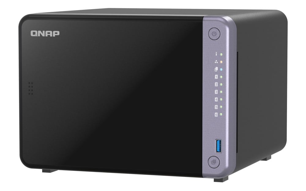 QNAP TS-632X-4G 6-bay NAS AL524 2.0GHz Quad Core 4Go DDR4 SODIMM Max. 16Go 2x10GbE SFP+