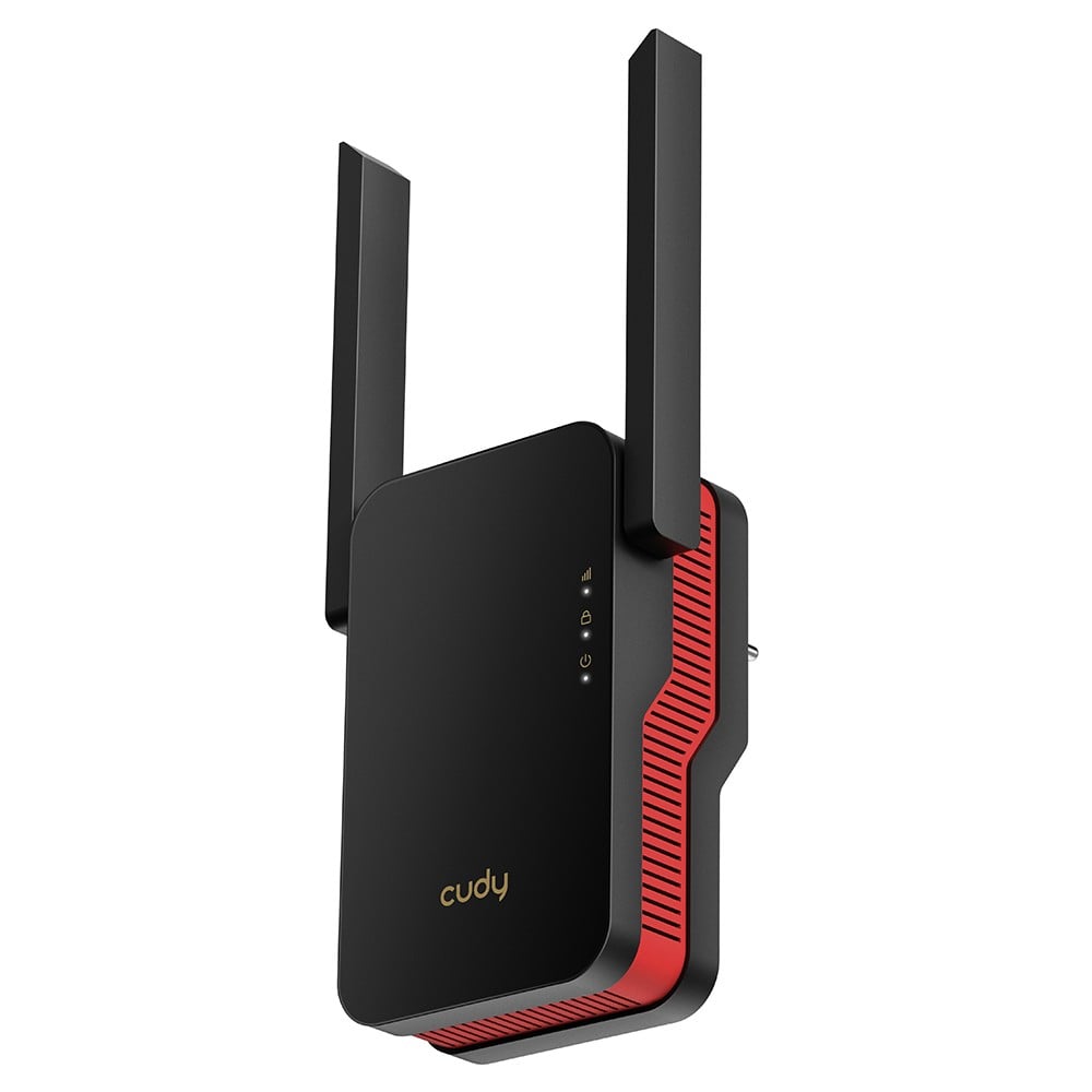 Cudy RE3000 prolongateur réseau Répéteur réseau Noir, Rouge 10, 100, 1000 Mbit/s
