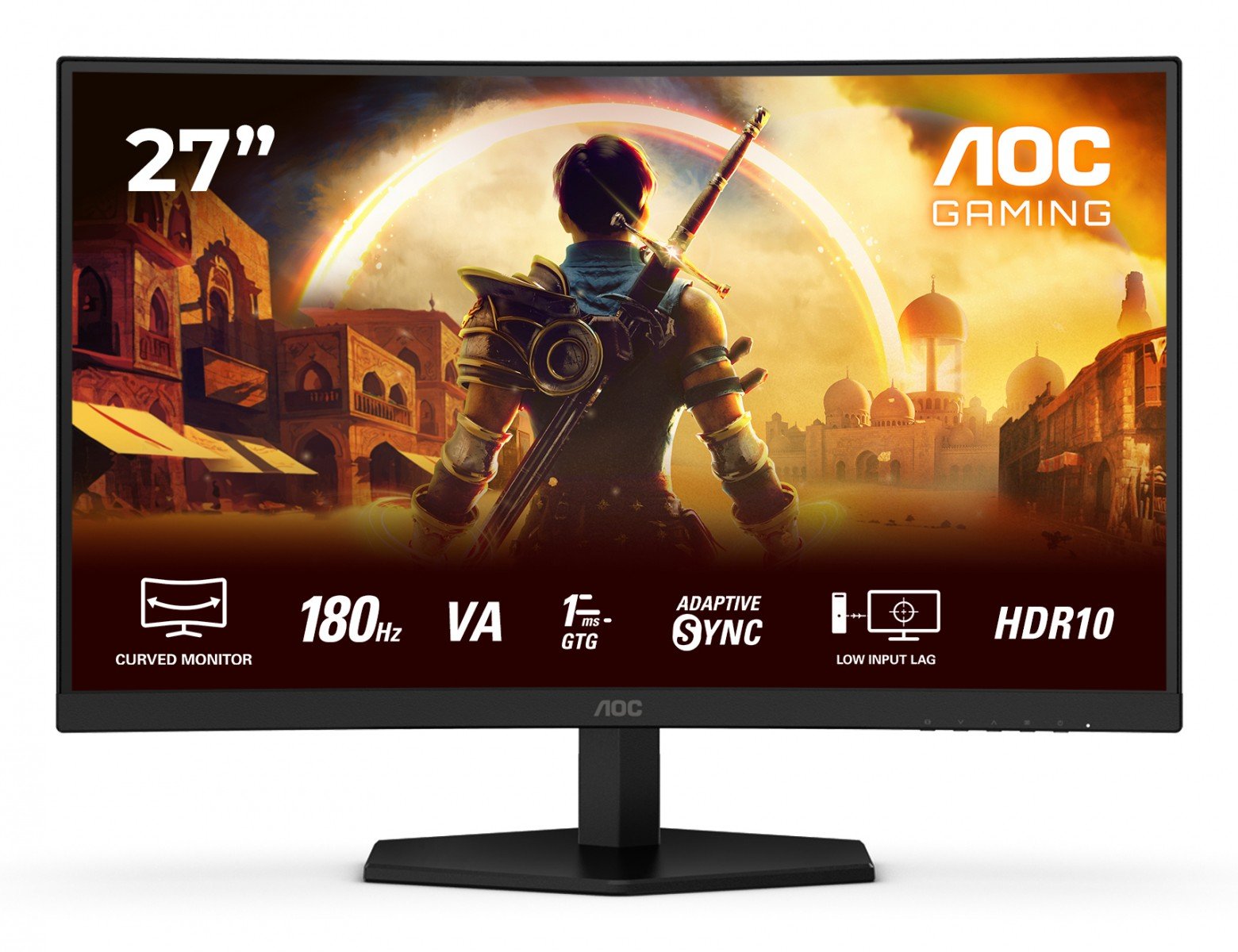 AOC C27G42E 27p Curved Fast VA 180Hz 1ms 300cd/m2 HDMI 2.0x2 DP1.4 Speakers