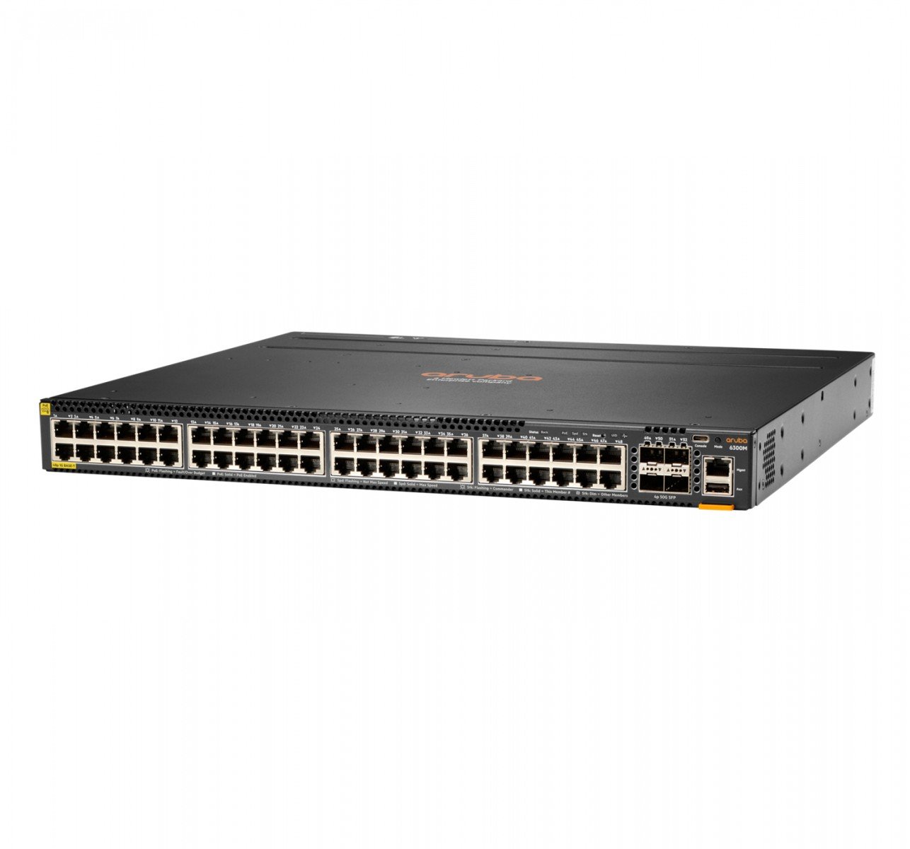 HPE Aruba 6300M Switch 48-port 1GbE Class 4 PoE and 4-port SFP56