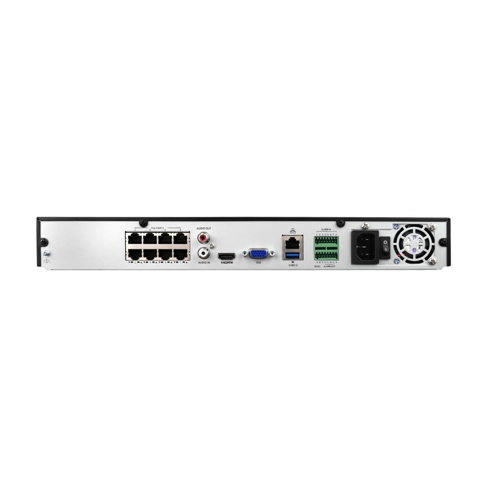 BCS BCS-P-NVR0802-A-4K-8P(5) Enregistreur IP 8 canaux avec PoE, 16MP, HDMI 4K, 2 disques