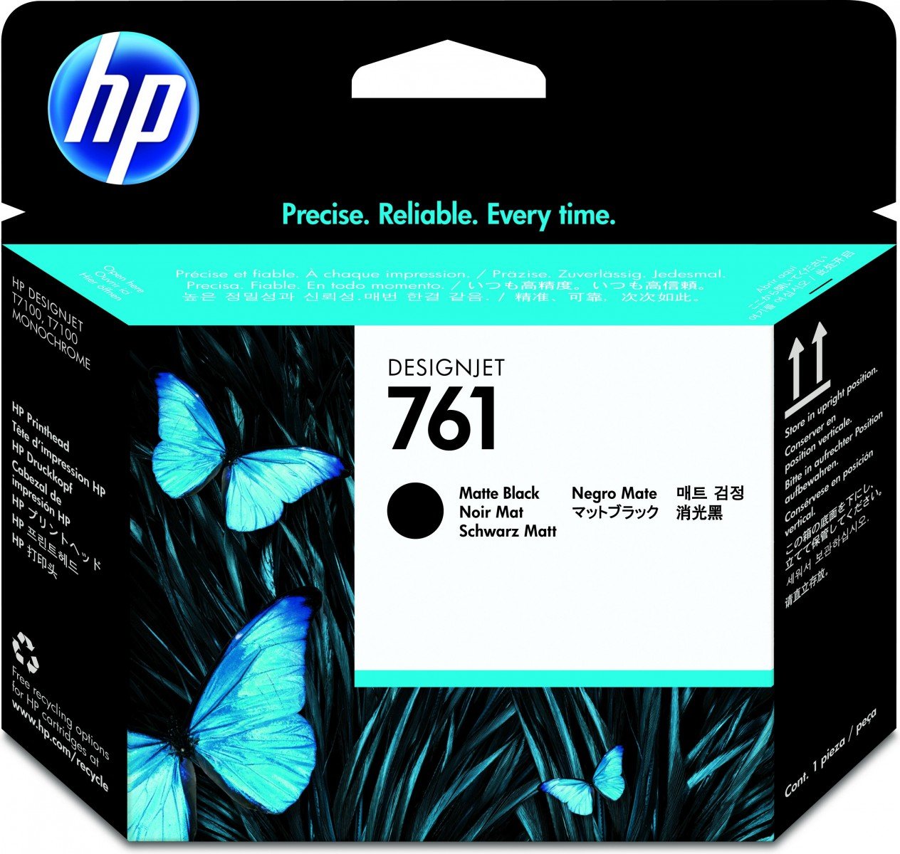 HP 761 original printhead CH648A matte black and matte black standard capacity 1-pack