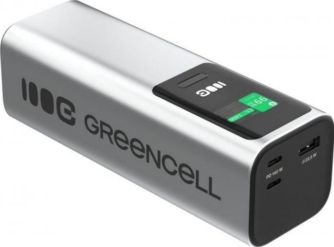 Green Cell PowerPlay Ultra Powerbank 25200mAh 140W PD USB C avec Charge Rapide pour Ordinateur Portable, MacBook, iPhone 16 15 14 Pro Max