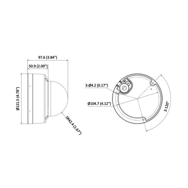 Hikvision DS-2CD2163G2-LIS2U(4mm) Caméra réseau dôme fixe 6 MP avec Acusense et éclairage hybride intelligent