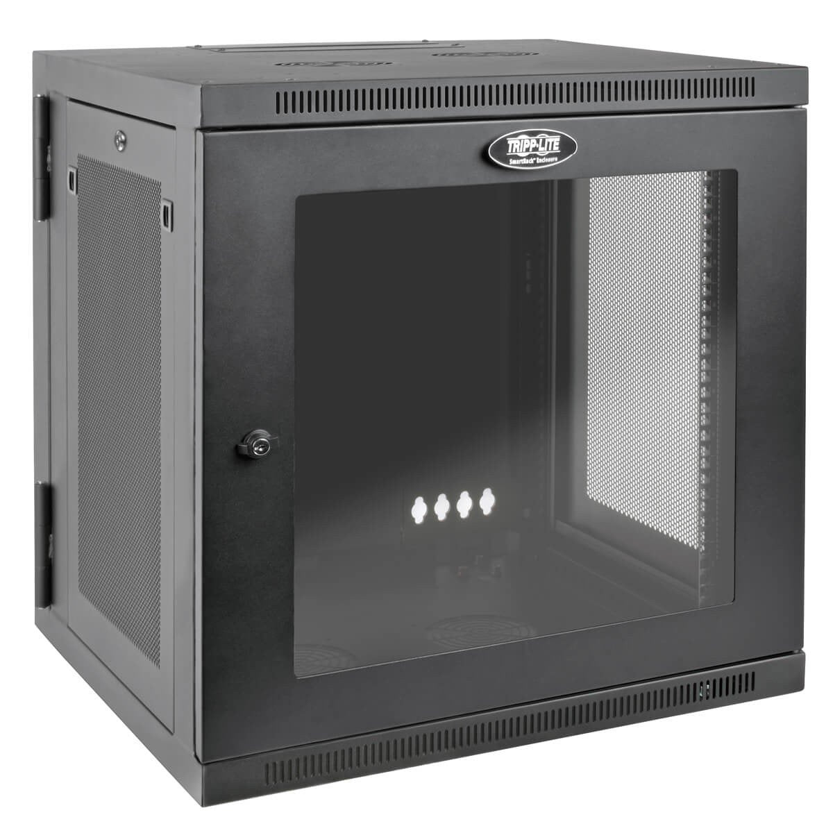 SmartRack 12U Petite Enceinte Rack Murale Profondeur UPS, Fenetre en Acrylique Transparent, Arriere Charniere