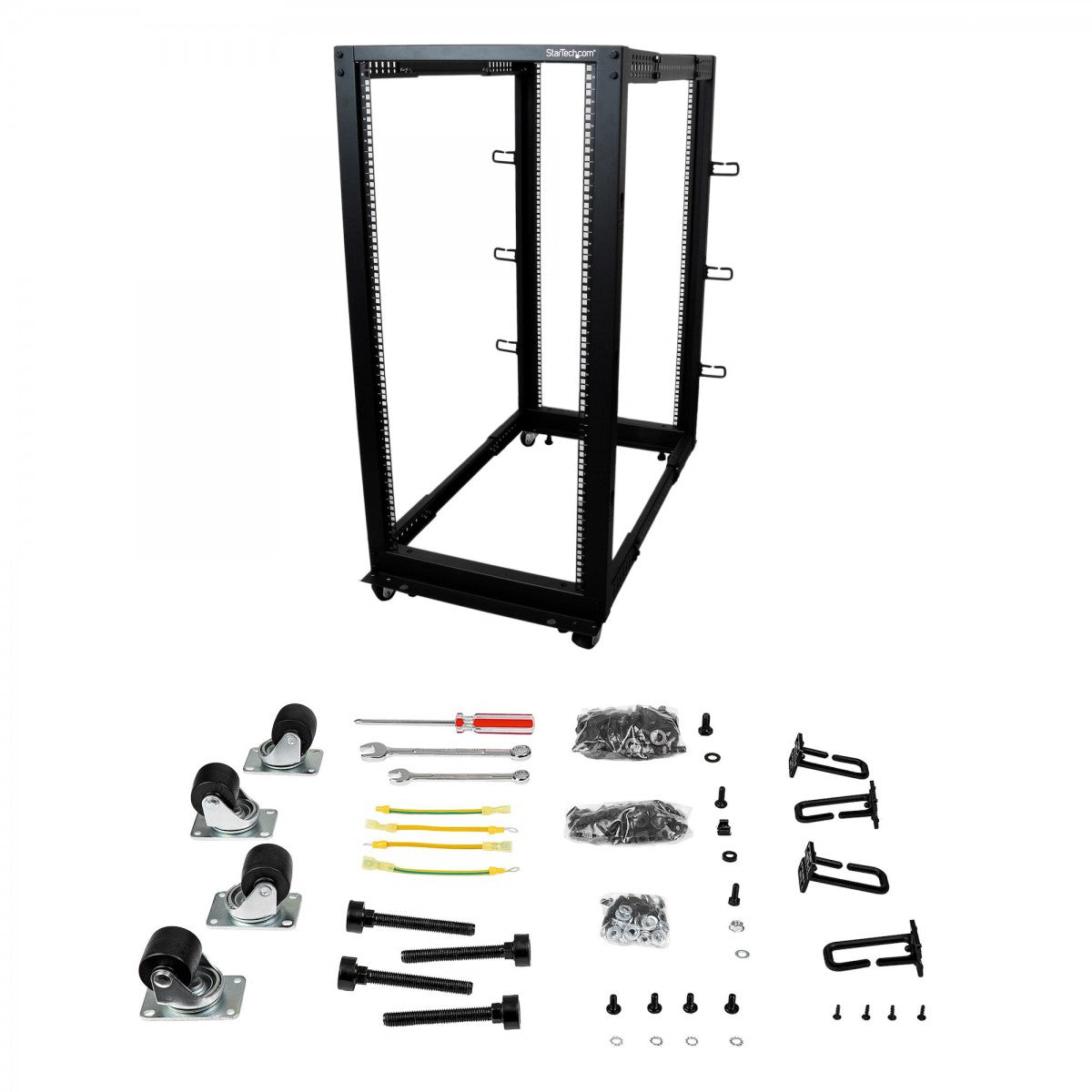 25U Adjustable Depth 4 Post Server Rack