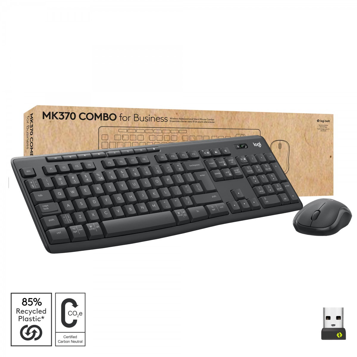 Logitech MK370 Combo for Business clavier Souris incluse Bureau Bluetooth QWERTZ Allemand Graphite