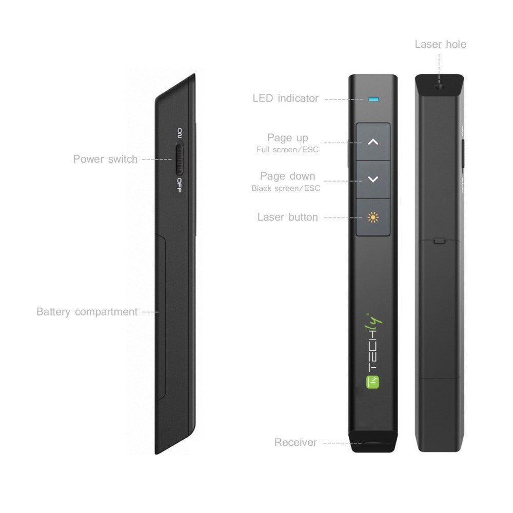 Techly ITC-LASER26 Présentateur sans fil avec pointeur laser