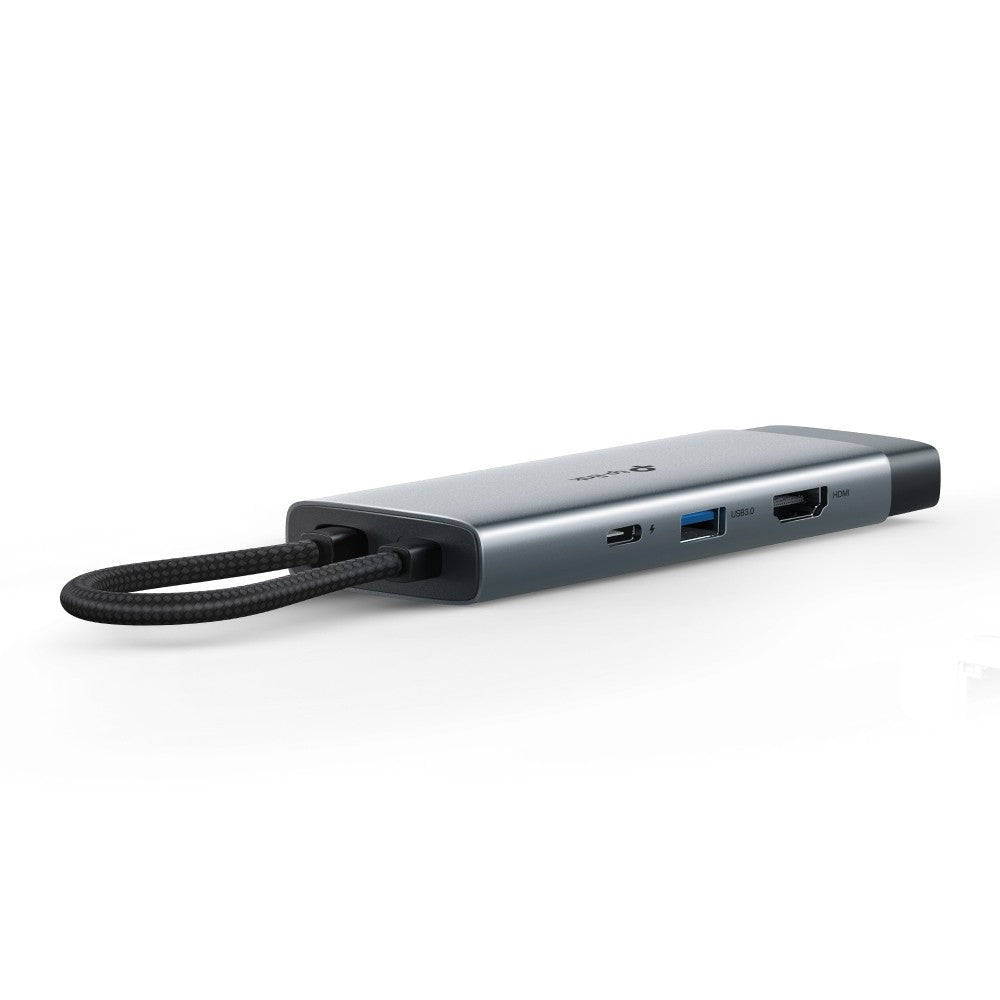 TP-Link UH7021C hub & concentrateur USB Type-C 5000 Mbit/s Aluminium, Noir
