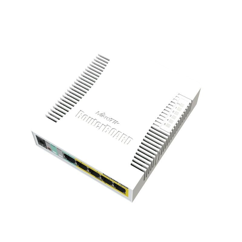 Mikrotik RB260GSP commutateur réseau Géré Gigabit Ethernet (10/100/1000) Connexion Ethernet, supportant l'alimentation via ce port (PoE) Blanc