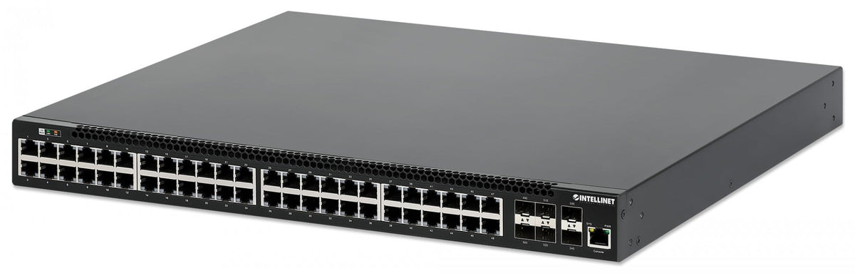 Intellinet 562041 commutateur réseau Géré Gigabit Ethernet (10/100/1000) Connexion Ethernet, supportant l'alimentation via ce port (PoE) Noir