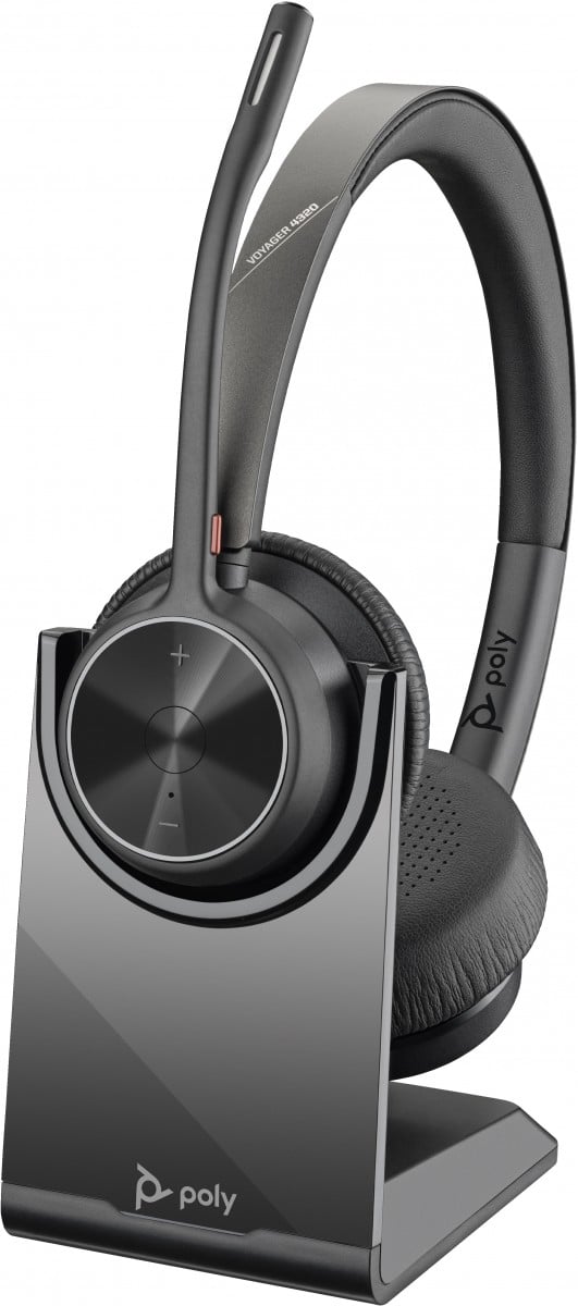 HP Poly Voyager 4320-M +USB-A to USB-C Cable +BT700 dongle Sans fil Arceau Bureau/Centre d'appels USB Type-A Bluetooth Socle de chargement Noir