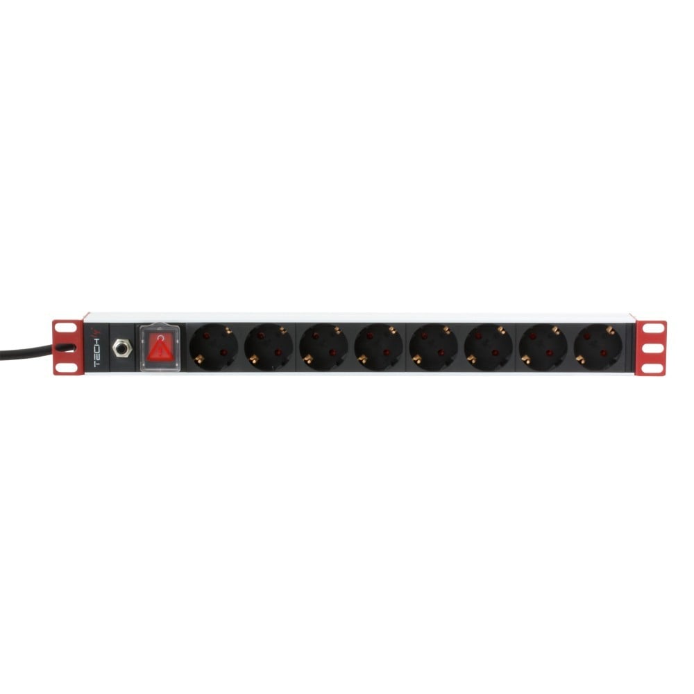 "Techly I-CASE STRIP-61UDIT Multiprise 19"" 1U X8 - Prises Schuko"