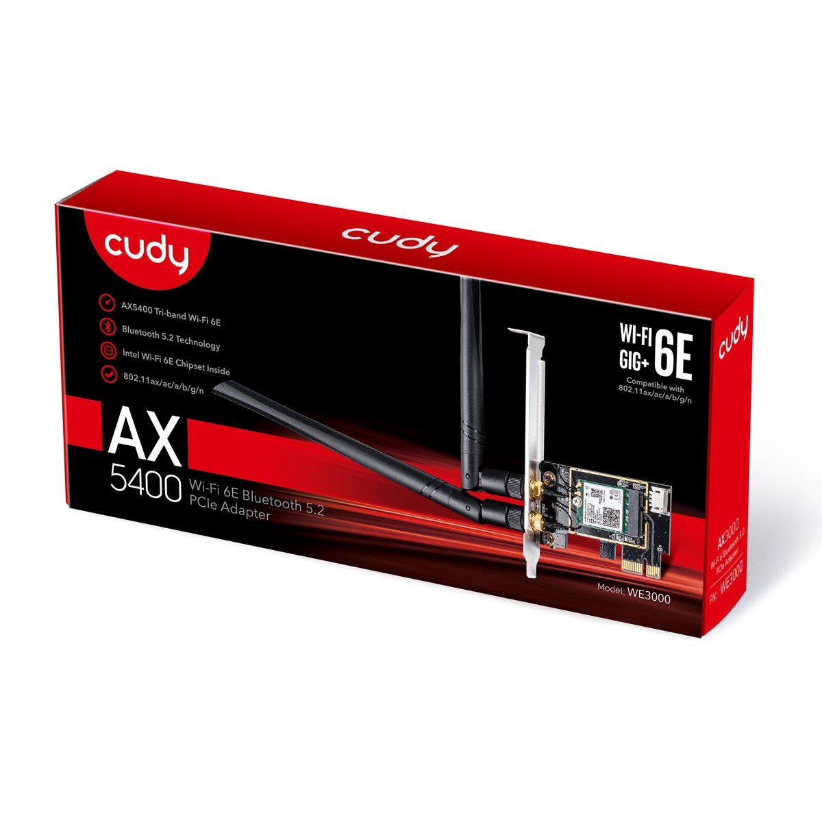 Cudy WE3000 carte réseau Interne WLAN / Bluetooth 2402 Mbit/s