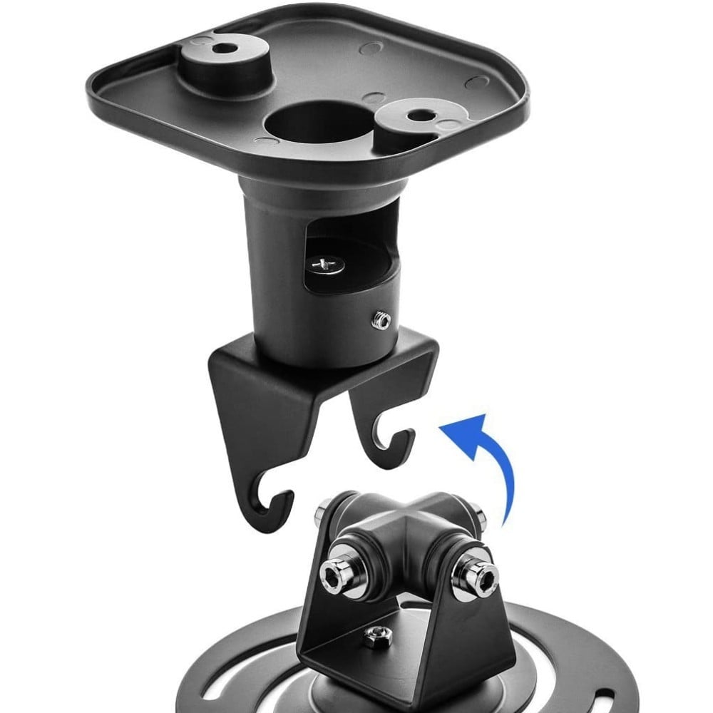 Support de projecteur au plafond rotatif noir Techly ICA-PM 100BK 22cm