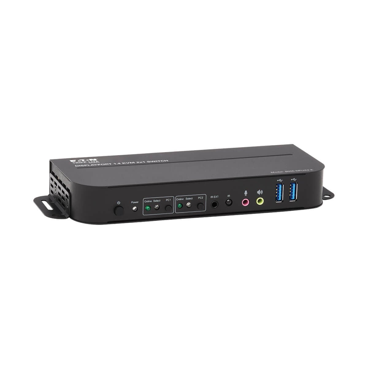 EATON TRIPPLITE DisplayPort USB KVM Switch 2-Port 4K 60Hz HDR DP 1.4 USB Cables KVM / audio / USB switch 2 x KVM / audio / USB