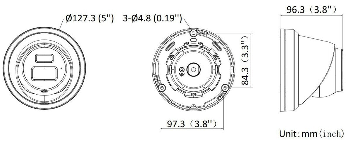Hikvision DS-2CD2343G2-LI2U(2.8mm) 4 MP caméra réseau turret fixe avec Acusense et éclairage hybride intelligent