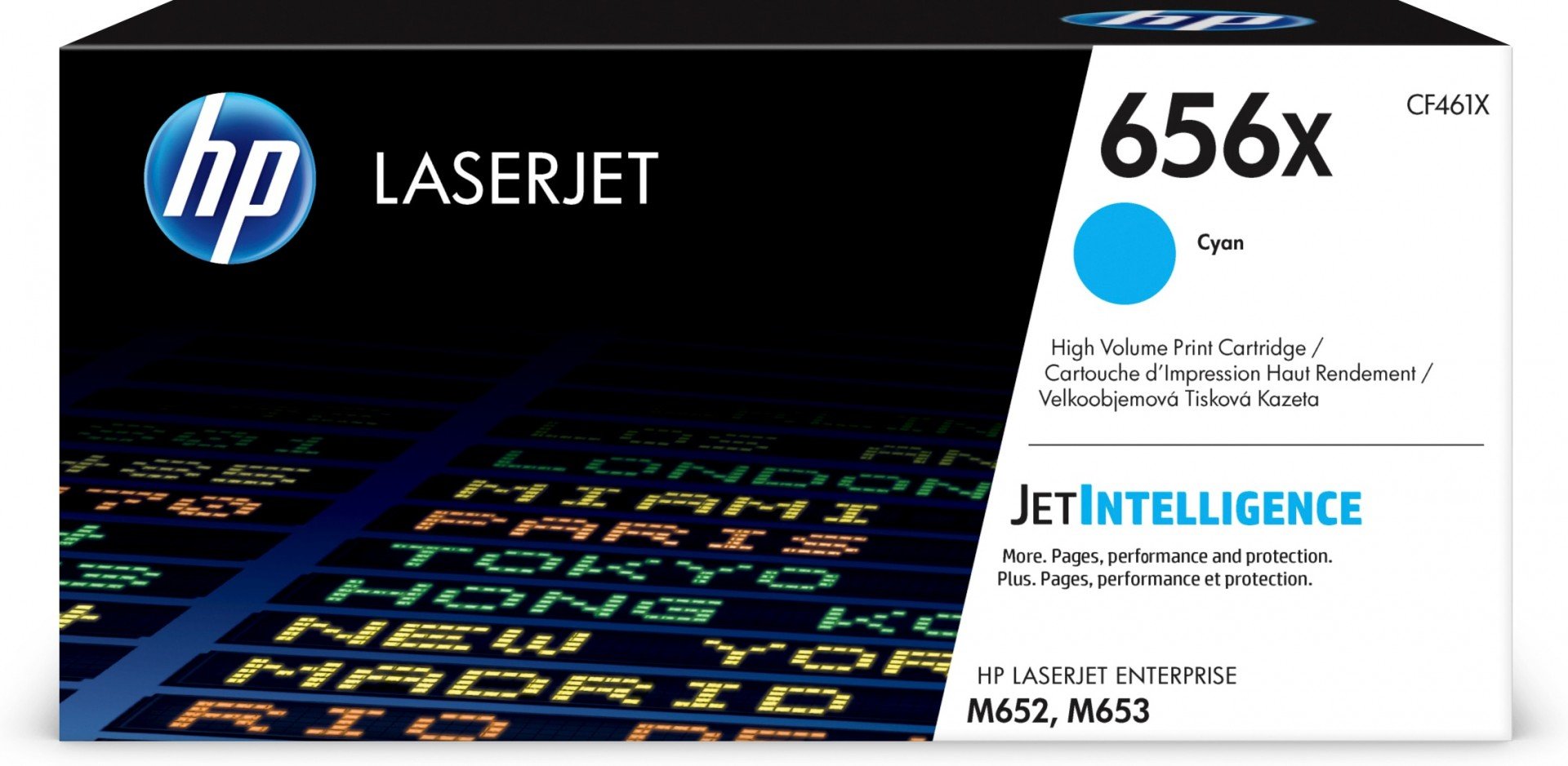 HP 656X original LaserJet Toner cartridge CF460X Cyan High Yield
