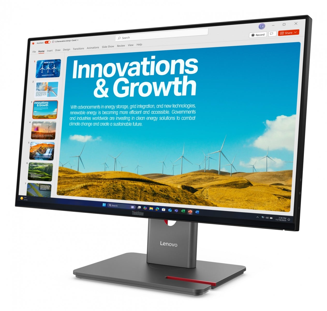 LENOVO ThinkVision P24QD-40 LED Écran 24p 2560x1440 QHD 120Hz IPS DisplayHDR HDMI DisplayPort USB-C Dock 140W DaisyChain