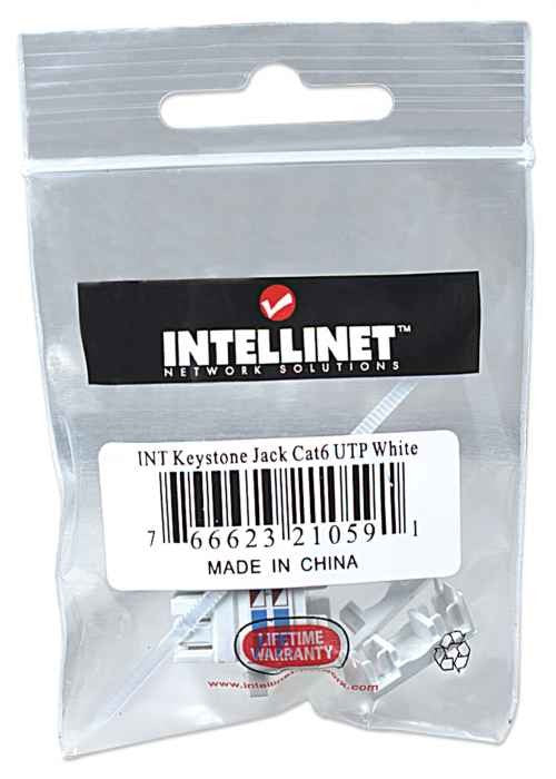 Intellinet 210591 Module keystone C6 UTP blanc