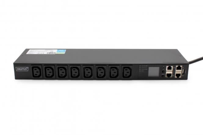 Barre d'alimentation SMART PDU 1U, prise de courant IEC320 C20 16A/250V, 8x prises C13, 16A