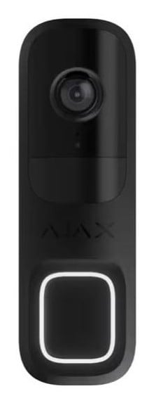 Ajax Systems 66391.125.BL1 Interphone Vidéo Sans Fil DoorBell avec IA, Capteur PIR et Contrôle par Application (noir)