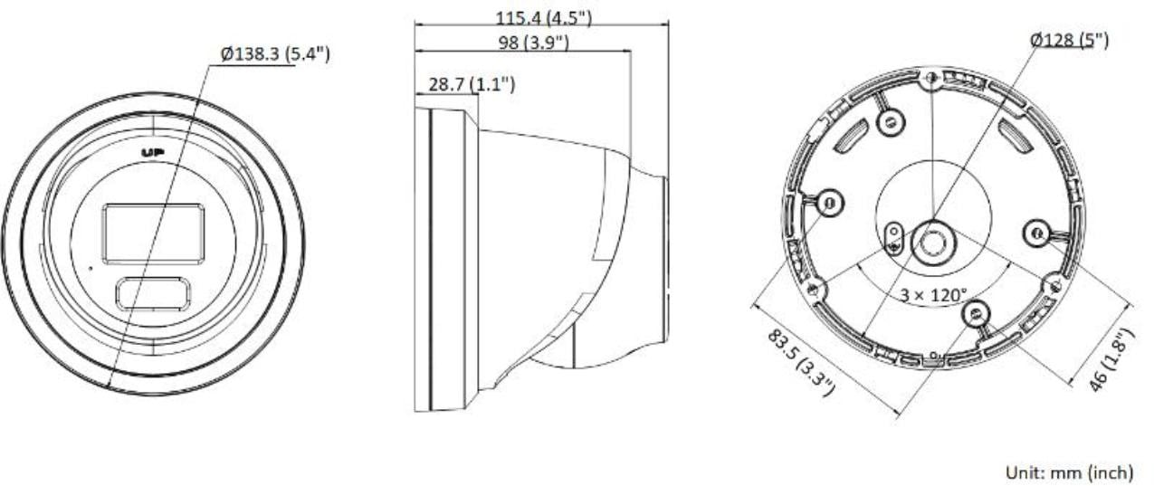 Hikvision DS-2CD2346G2H-IU(2.8mm)(eF)/NOIR Caméra réseau fixe turret 4 MP alimentée par Darkfighter
