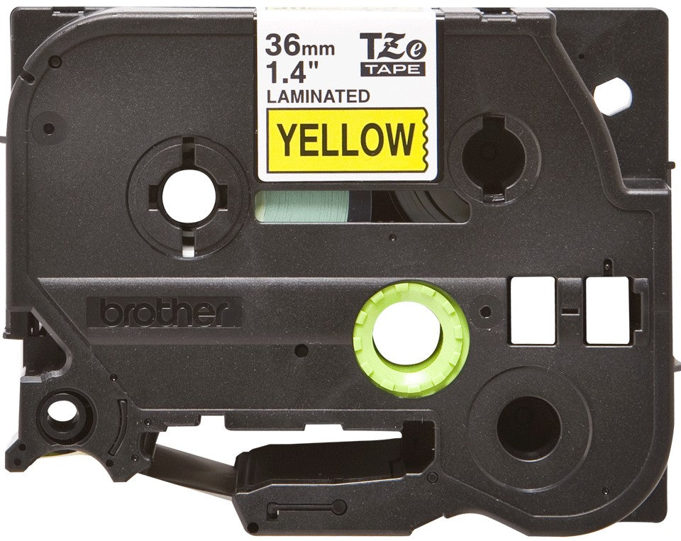 BROTHER P-TOUCH TZE-661 noir sur jaune  36mm