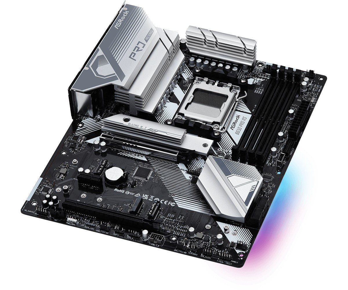 ASRock B650 PRO RS Carte mere ATX pour AMD Ryzen 7000 avec DDR5 et Ethernet 2.5 Gigabit