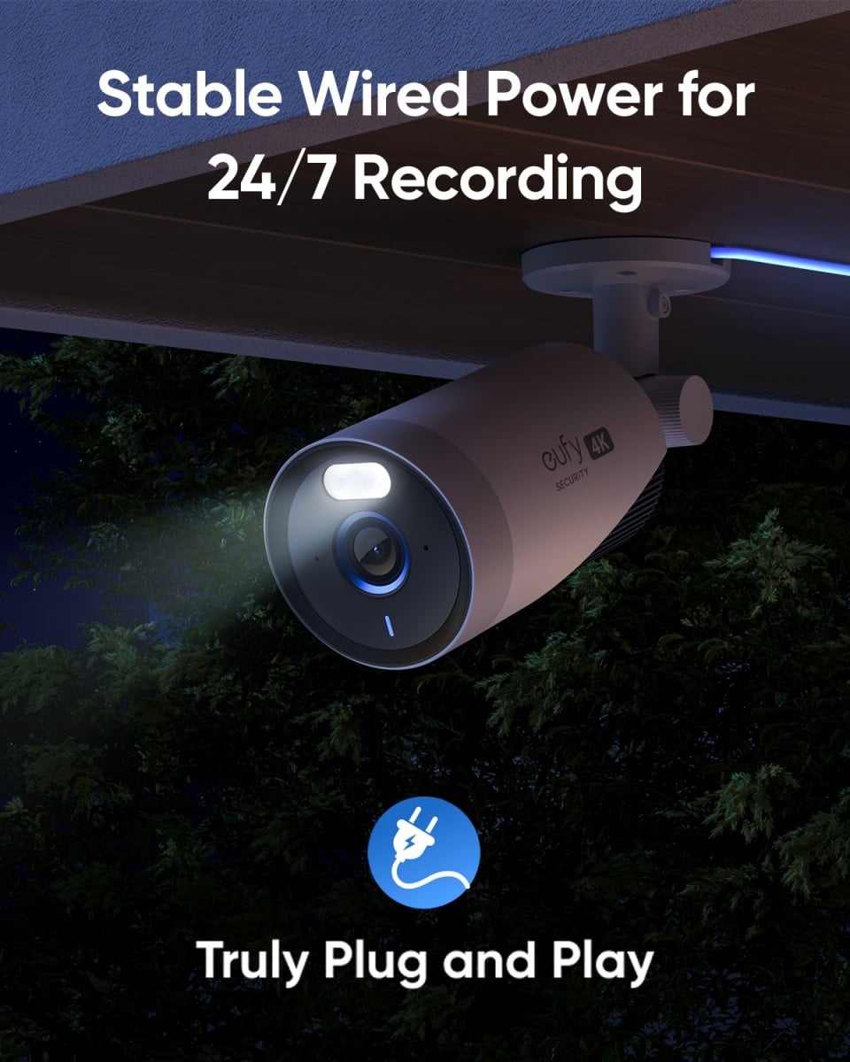 Anker eufyCam E330 Balle (forme) Caméra de sécurité IP Extérieure 3840 x 2160 pixels Mur