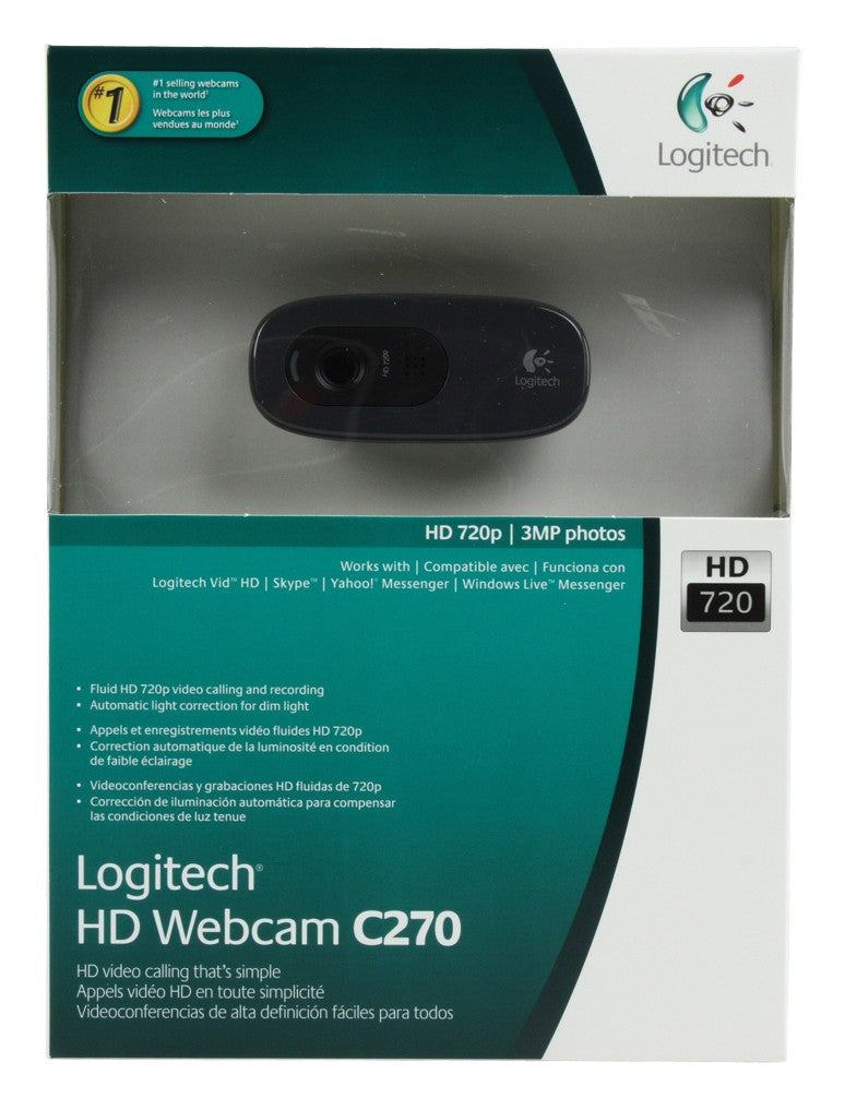Logitech 960-000636 Webcam HD C270 Noir USB 2.0