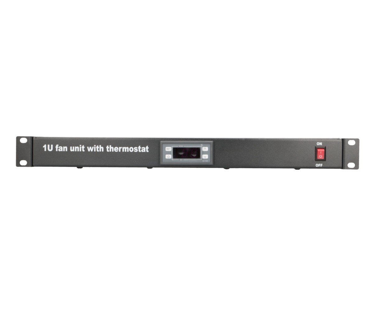 "Extralink 19\"" RACK MOUNT FAN PANEL (2 FANS) WITH THERMOSTAT Panneau ventilation"