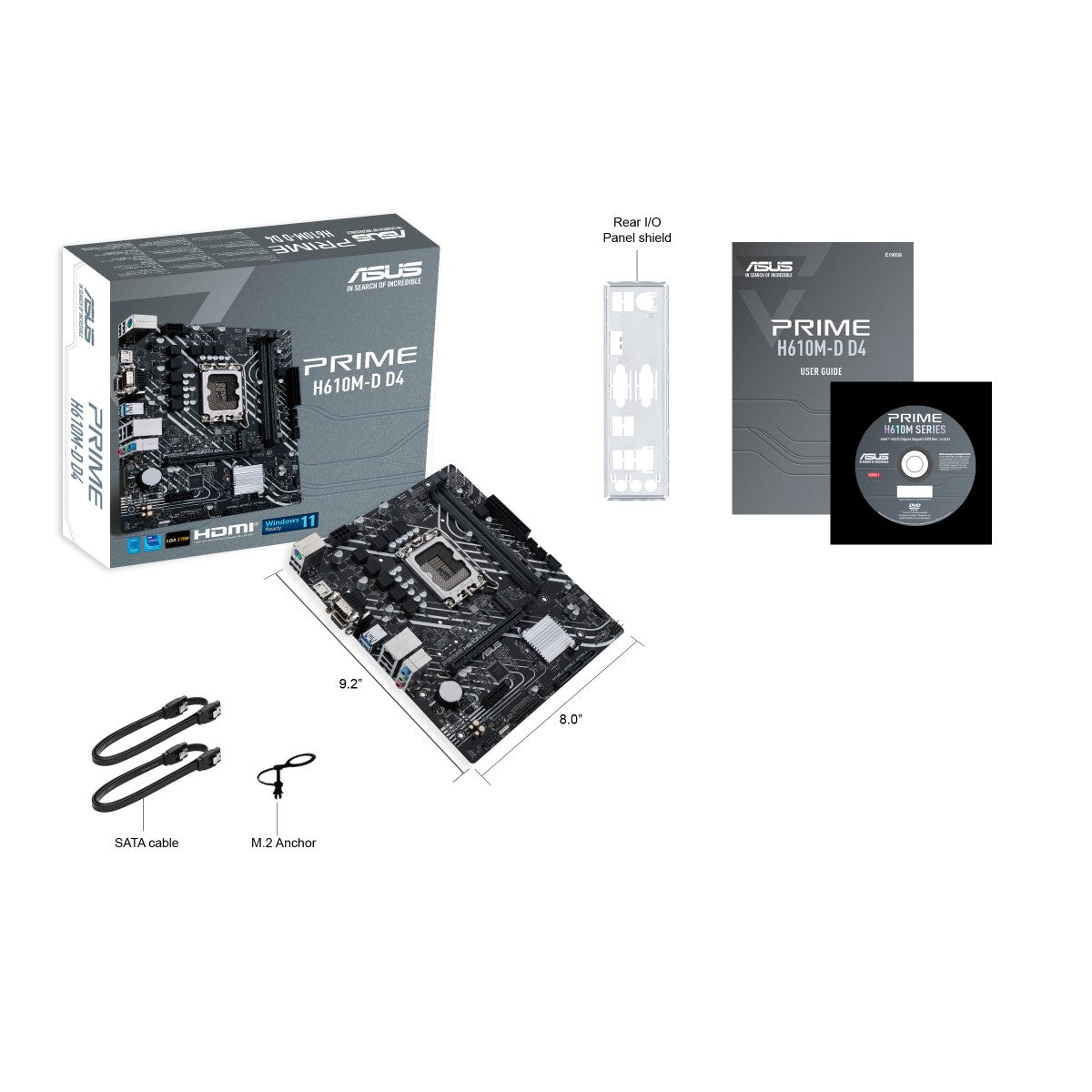ASUS PRIME H610M-D D4 LGA1700 DDR4 mATX MB
