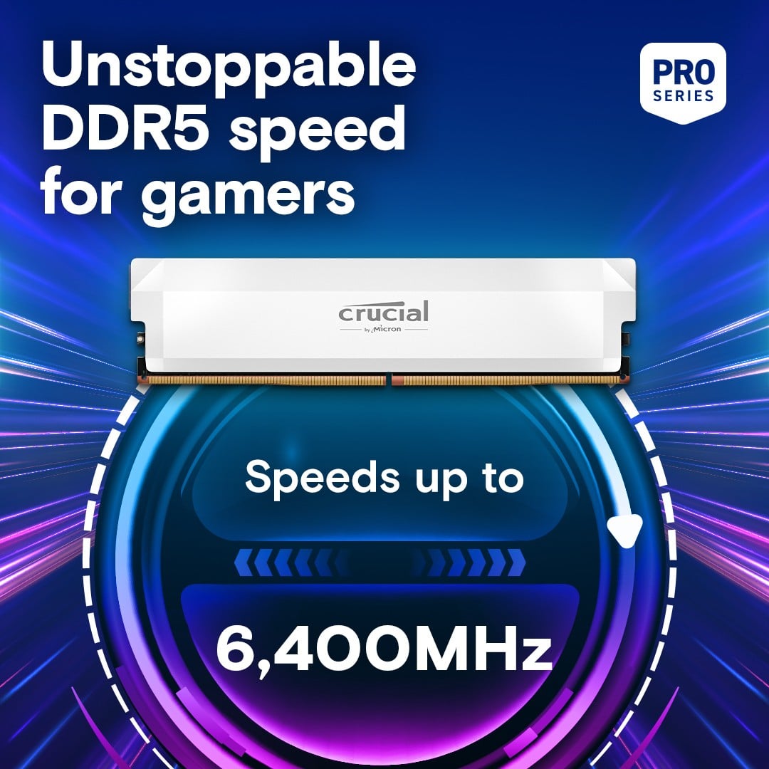 Crucial Pro OC 32GB Kit2X16 DDR5-6400 Wh