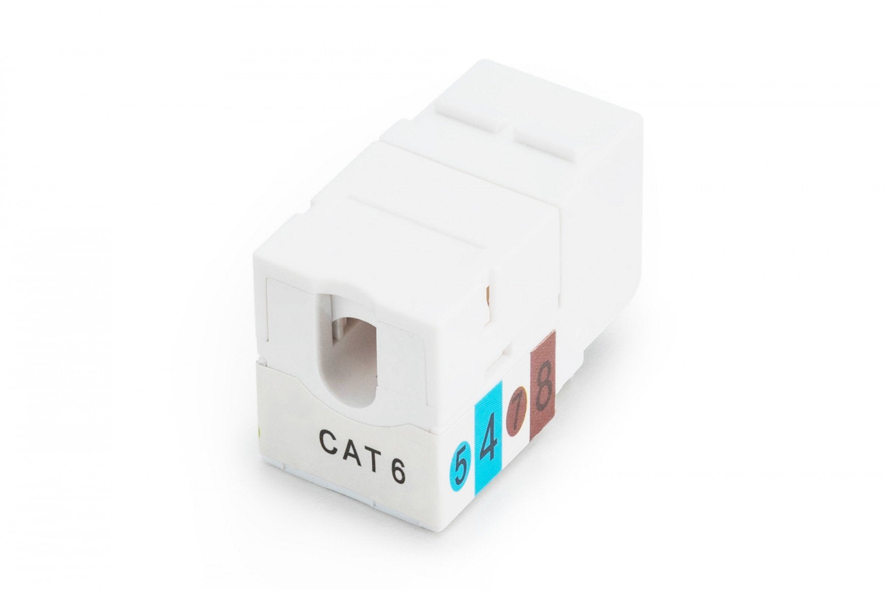 Digitus DN-93601 Module (prise) keystone RJ45 (8P8C) Cat. 6, UTP, non blindé, sans outil, blanc, 1 piece