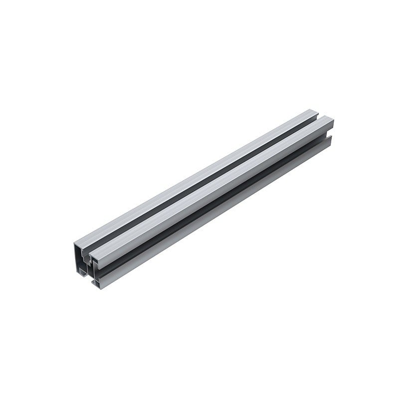 KENO K-59-2400 Profil en aluminium pour installation a clip avec deux canaux pour vis en T, 240 cm