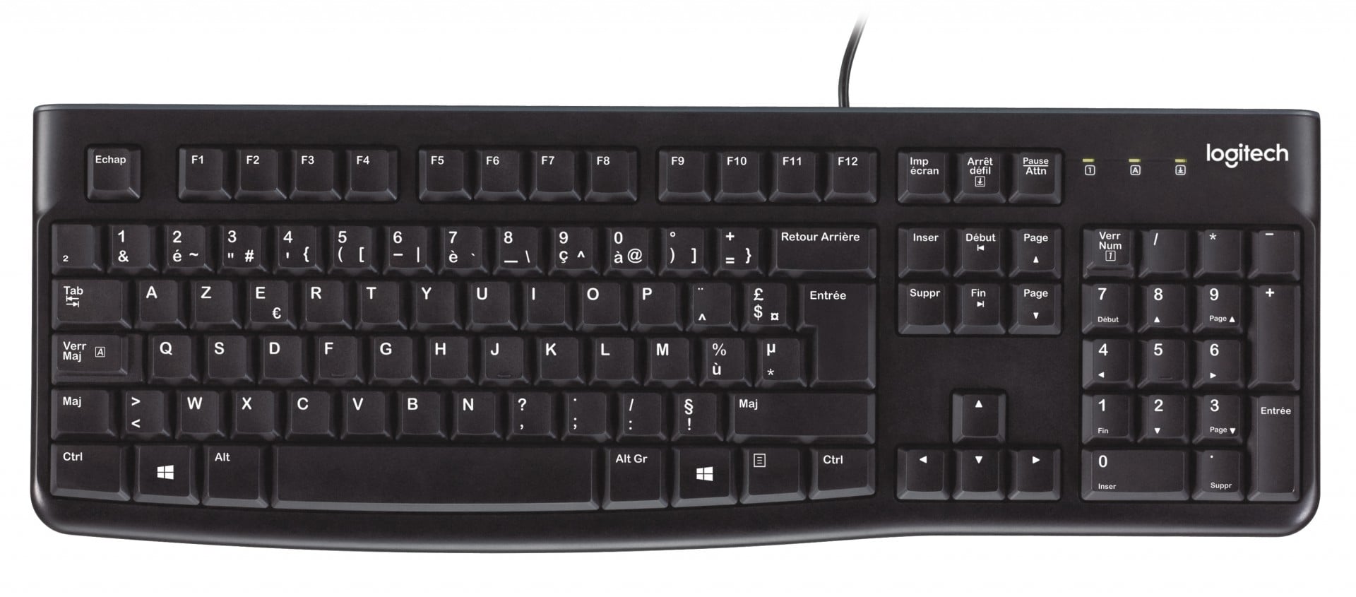 Logitech Keyboard K120 for Business clavier Bureau USB AZERTY Belge Noir