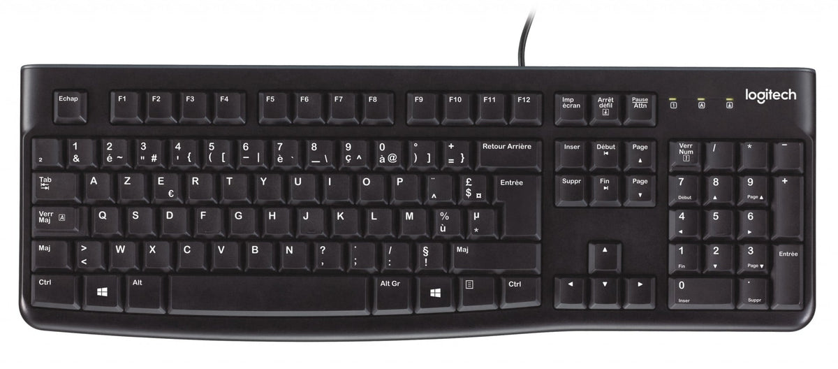 Logitech Keyboard K120 for Business clavier Bureau USB AZERTY Belge Noir