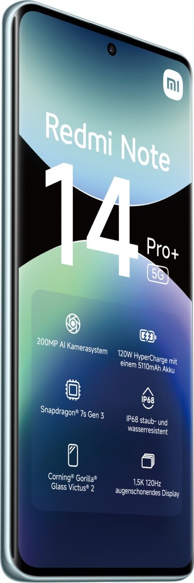 "Xiaomi Redmi Note 14 Pro+ 5G 16,9 cm (6,67"") Double SIM USB Type-C 8 Go 256 Go 5110 mAh Bleu"