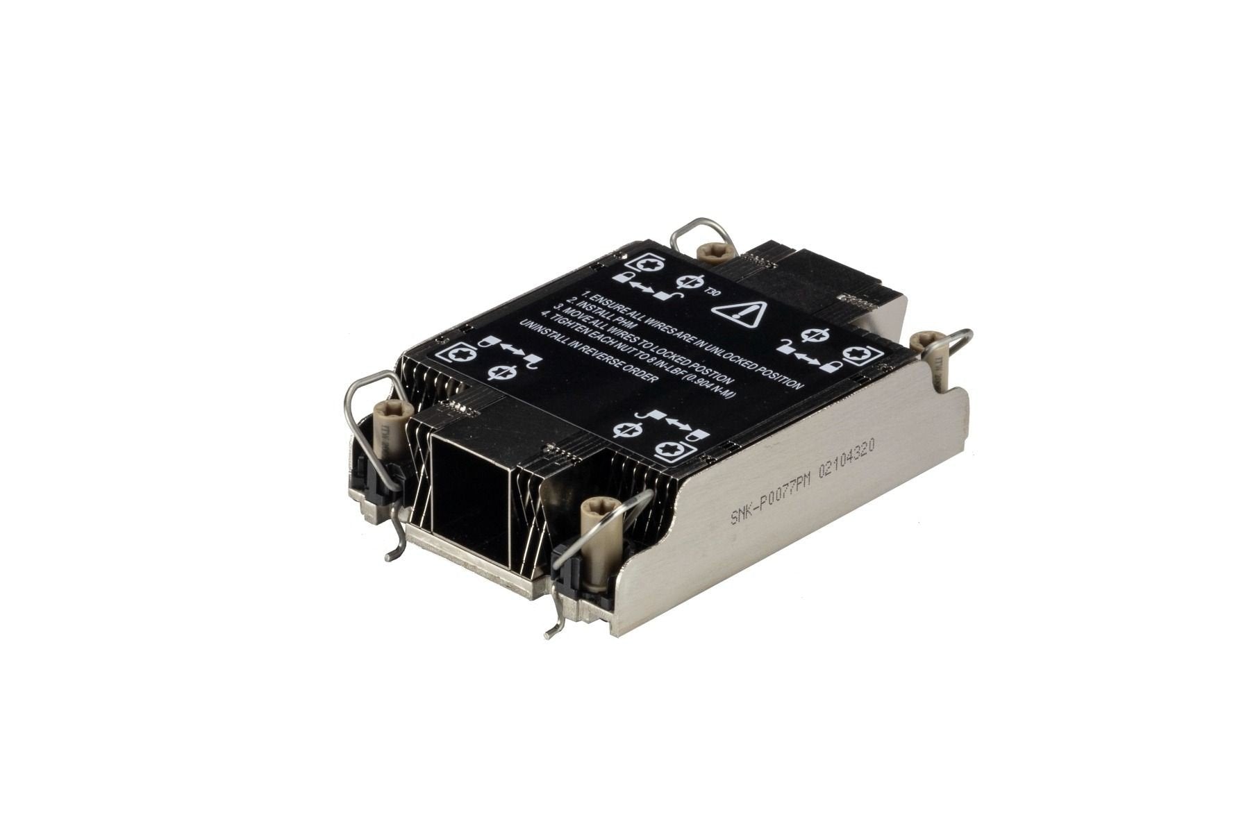 Supermicro SNK-P0077PM systeme de refroidissement d’ordinateur Processeur Dissipateur thermique/Radiateur Noir, Acier inoxydable