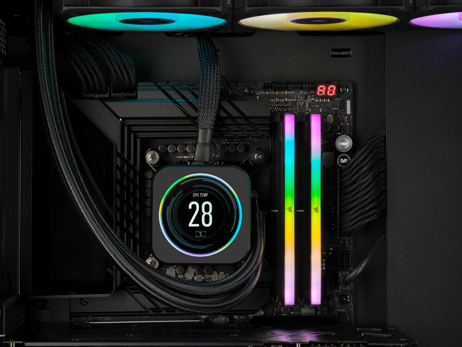 Module de mémoire Corsair Vengeance RGB CMH32GX5M2B6000C38 32 Go 2 x 16 Go DDR5