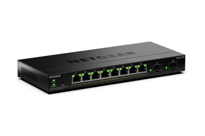 NETGEAR S350 Series 8-Port Gigabit Ethernet PoE+ Smart Managed Essentials Switch with 2 Dedicated SFP Ports