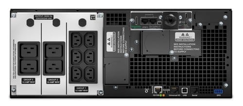 APC Marine Smart-UPS On-Line UPS Rack AC 220/230/240V 6000Watt 6000VA Ethernet serial output connectors 10 4U