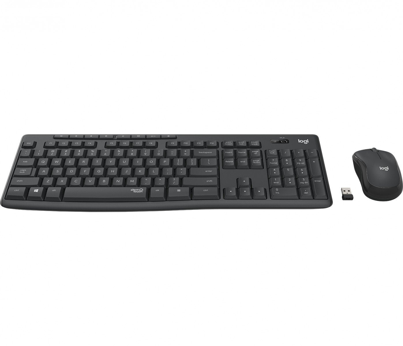 MK295 Silent Wireless Combo GRAPHITE NDX
