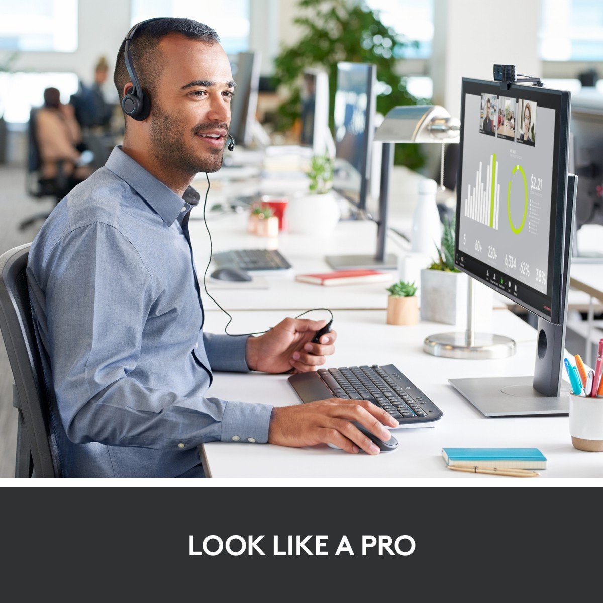 LOGITECH HD Pro Webcam C920S Webcam colour 1920 x 1080 audio USB
