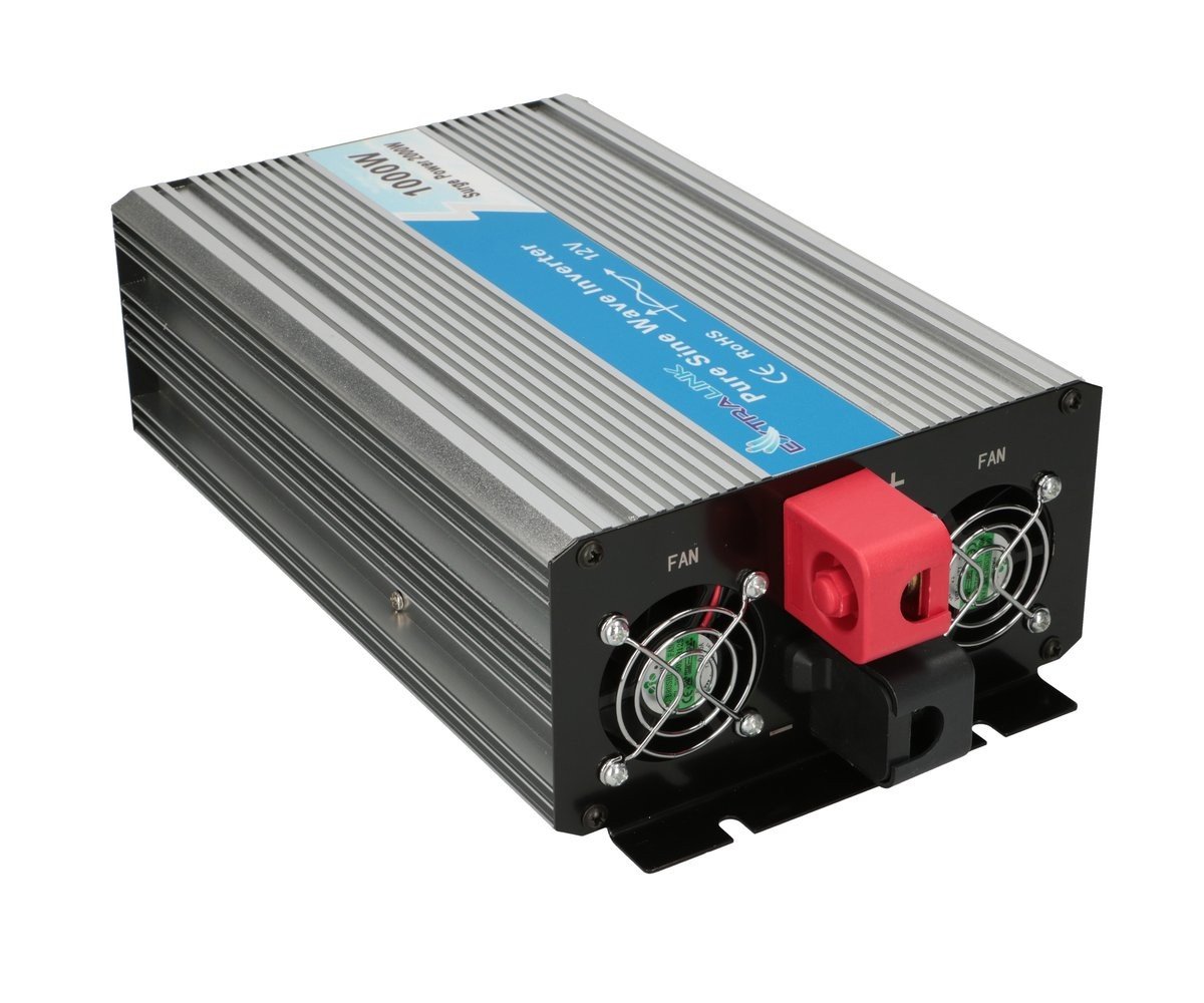 Extralink VOLTAGE CONVERTER 12V - 230V, 1000W, PURE SINUS OPIP-1000W adaptateur de puissance & onduleur Auto Aluminium