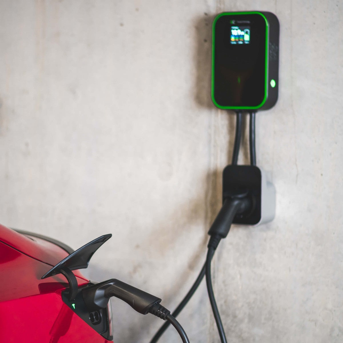 Chargeur Wallbox Green Cell EV Powerbox RFID 22KW avec prise de type 2