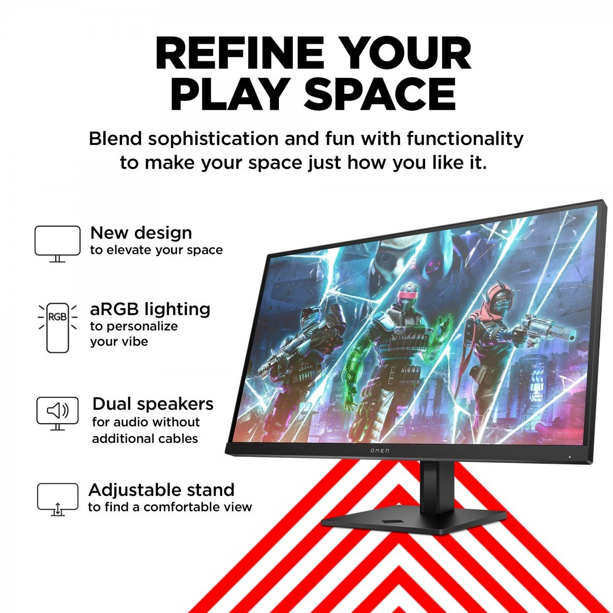 "OMEN by HP 27 inch FHD 240Hz Gaming Monitor - OMEN 27s écran plat de PC 68,6 cm (27"") 1920 x 1080 pixels Full HD LCD Noir"