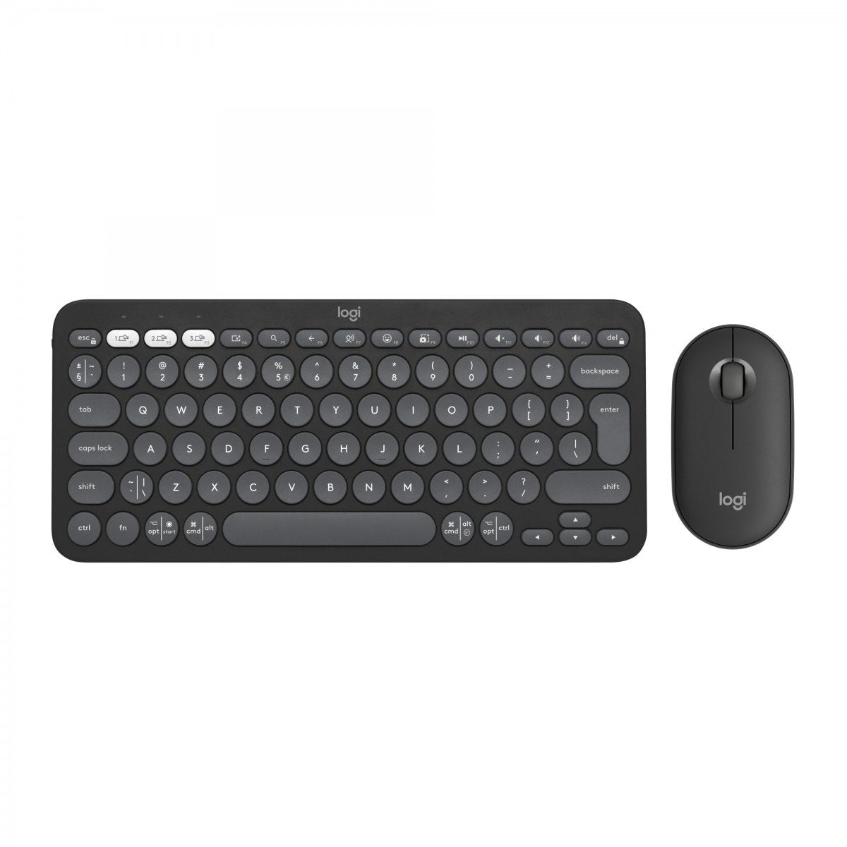 Logitech Pebble 2 Combo clavier Souris incluse Universel RF sans fil + Bluetooth QWERTY US International Graphite